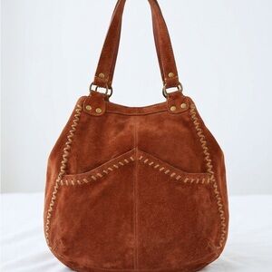 Lucky Brand | Cowhide Leather Suede Shoulder Bag